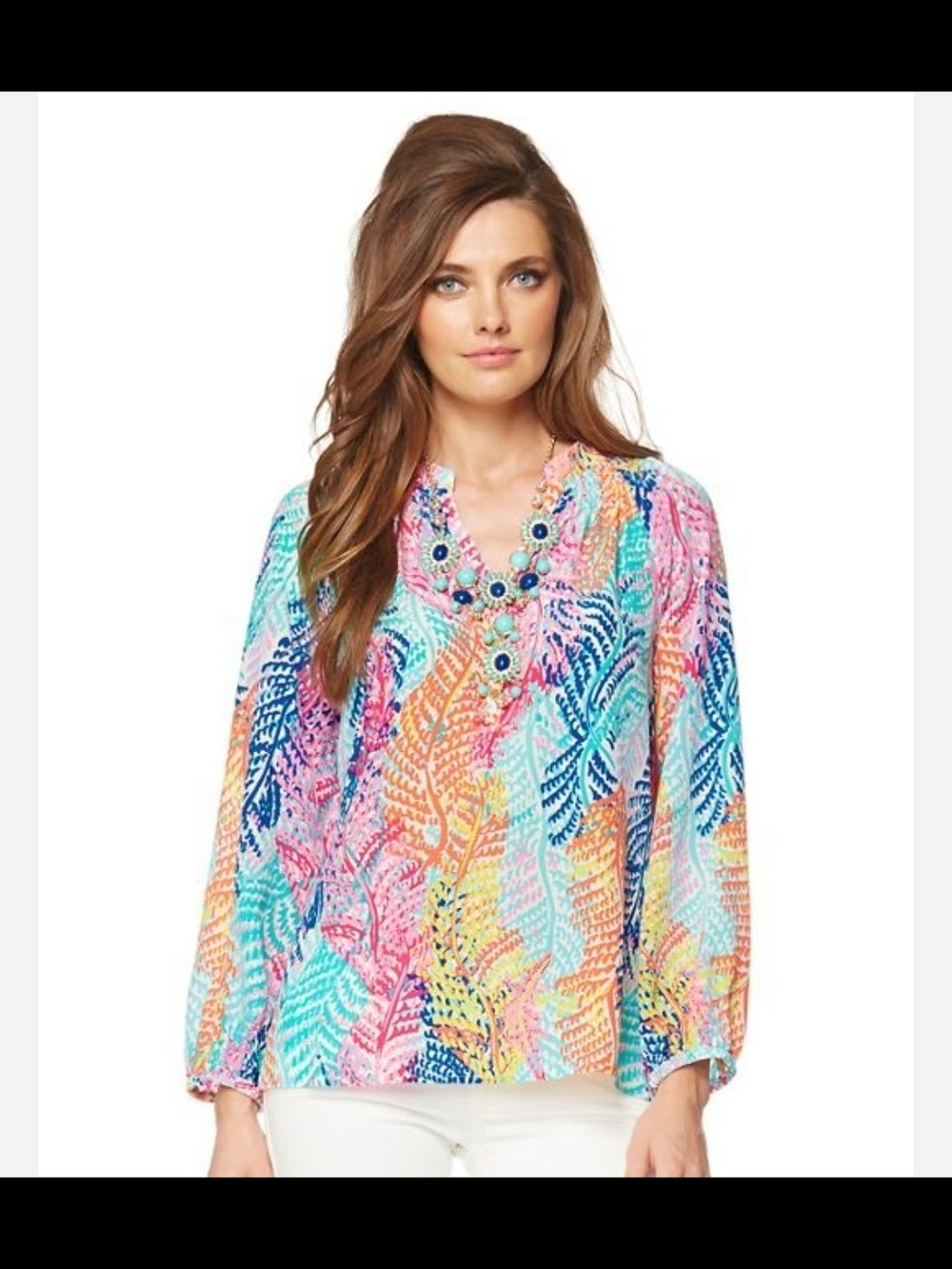 Lilly Pulitzer Elsa Top In Electric Feel - Size M